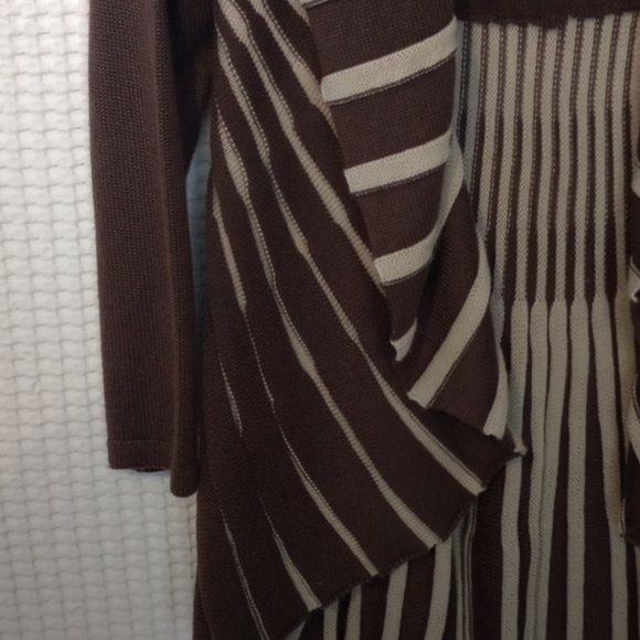 Kaktus Pleated Fan Tail Sweater Medium MED Bohemian Cardigan LNC - Picture 3 of 4